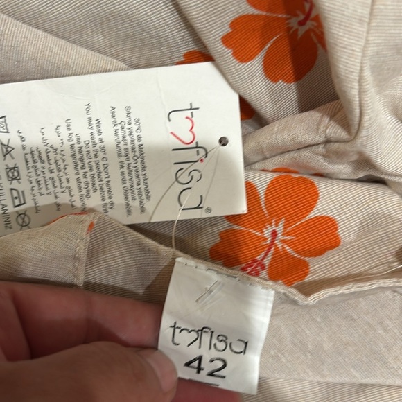 Floral Orange women's Dress - Picture 6 of 6